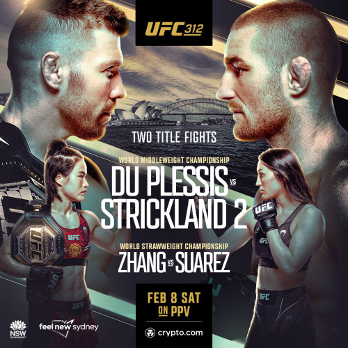 UFC: WORLD MIDDLEWEIGHT CHAMPIONSHIP DU PLESSIS STRICKLAND - Flyer